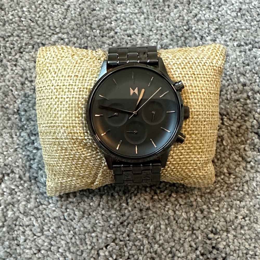 MVMT Black Chronograph Watch